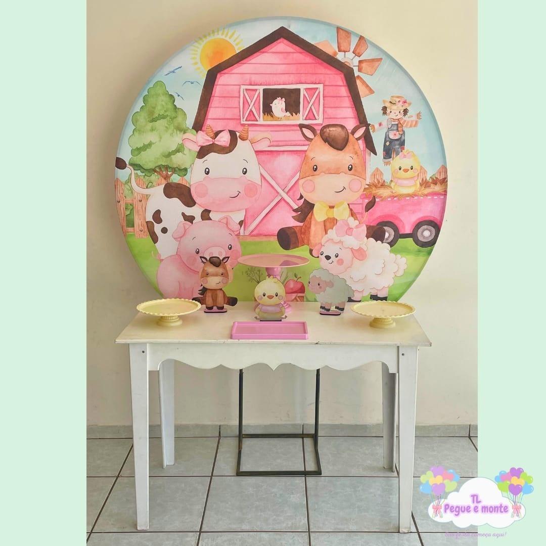E-Kit Básico Fazendinha Menina - Tl pegue e monte 