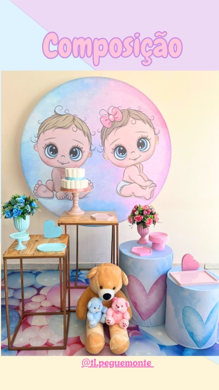 A-Composição Chá Revelação Babys - Tl pegue e monte 
