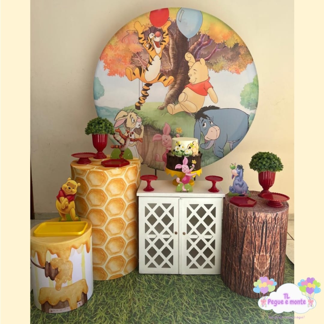 C-Kit Ouro Ursinho Pooh - Tl pegue e monte 