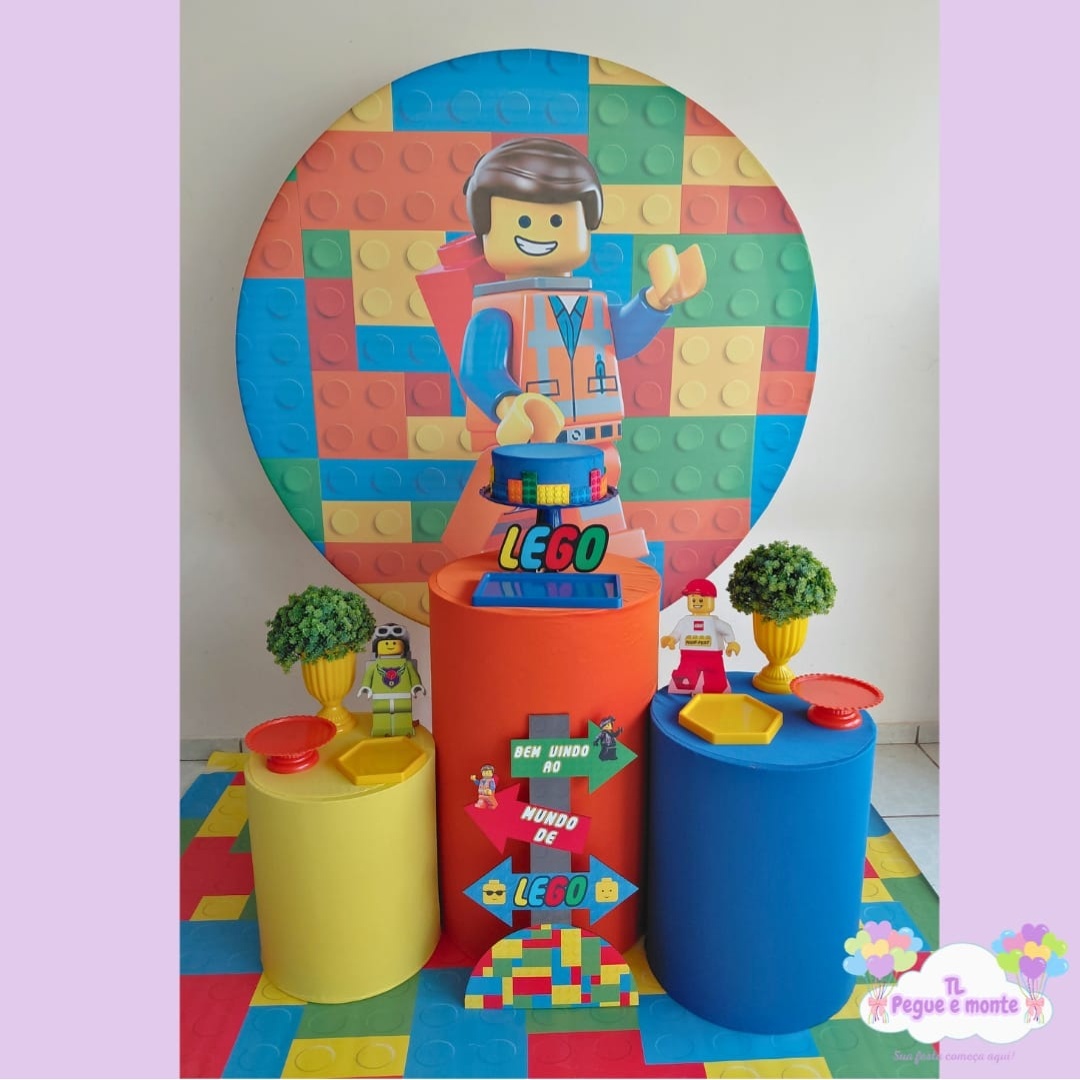 D-Kit Prata Cilindro Lego - Tl pegue e monte 