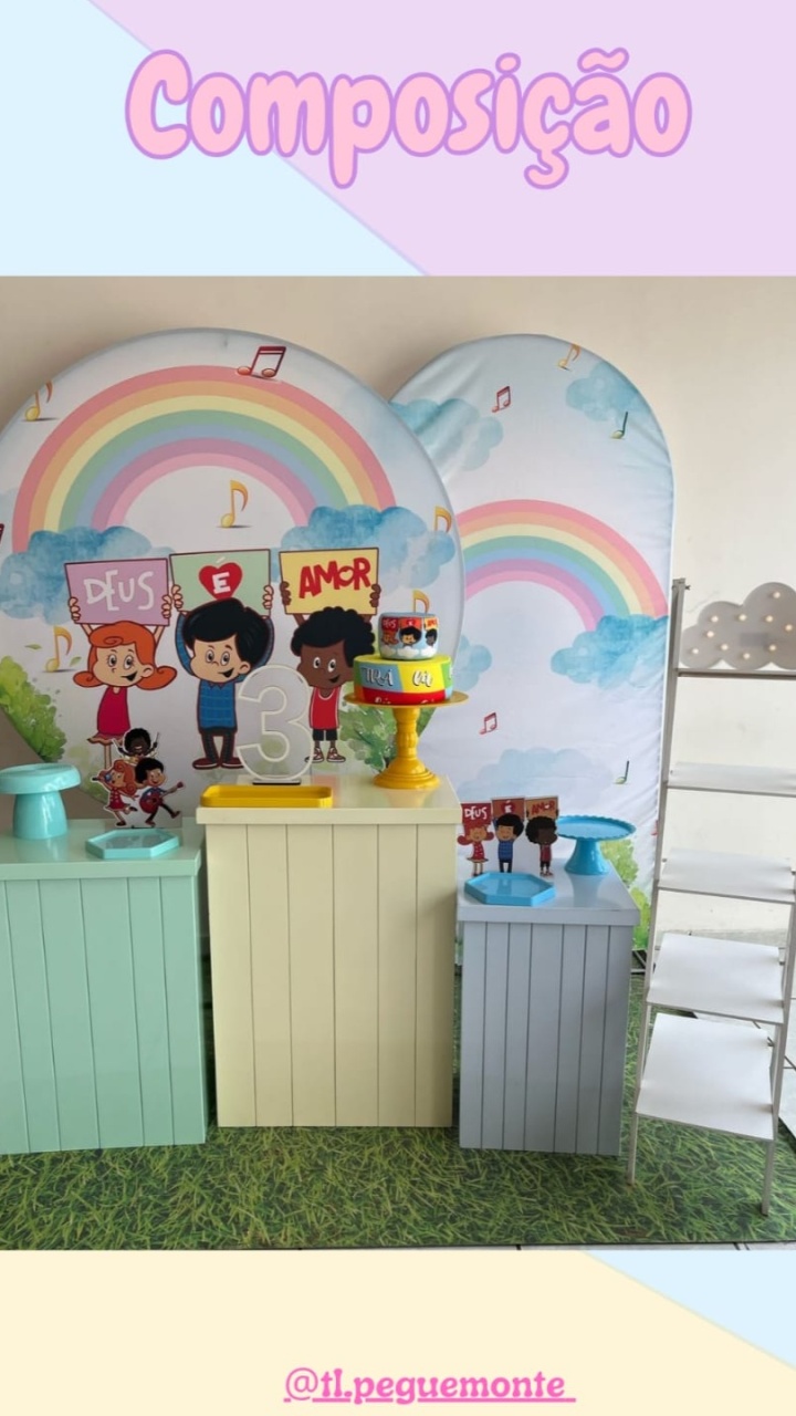 A- Composição 3 Palavrinhas Arco Iris - Tl pegue e monte 