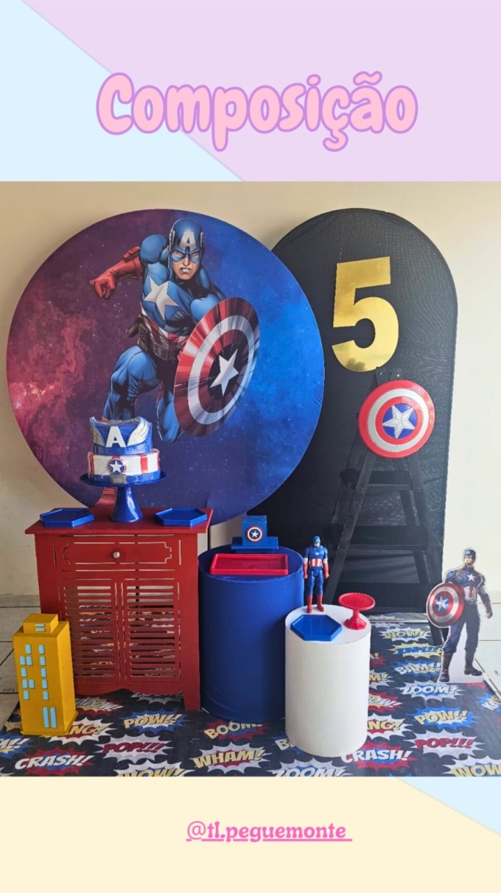 A-Composição Capitão America - Tl pegue e monte 