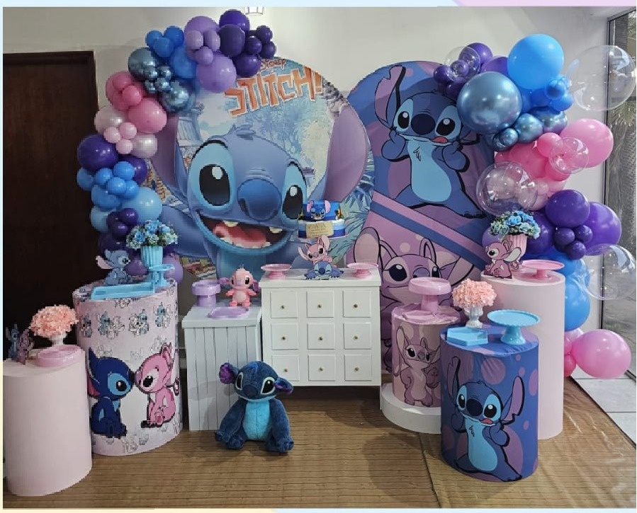 A- Composição Stitch E Angel Word - Tl pegue e monte 