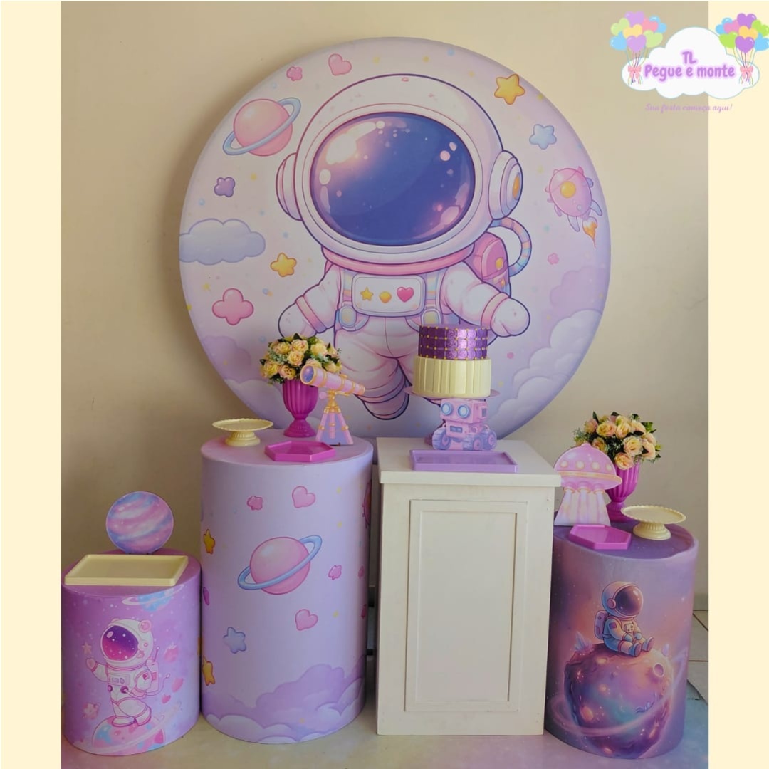 C-Kit Ouro Astronauta Rosa - Tl pegue e monte 