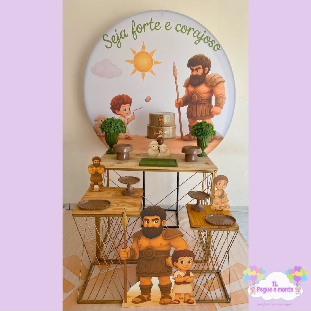 D-Kit Prata Mesa Davi E Golias - Tl pegue e monte 