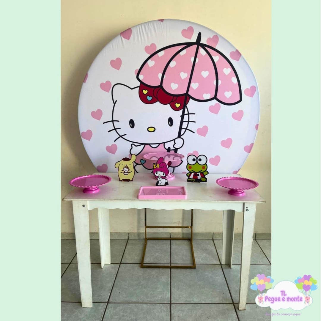 E-Kit Basico Hello Kitty Guarda Chuva - Tl pegue e monte 