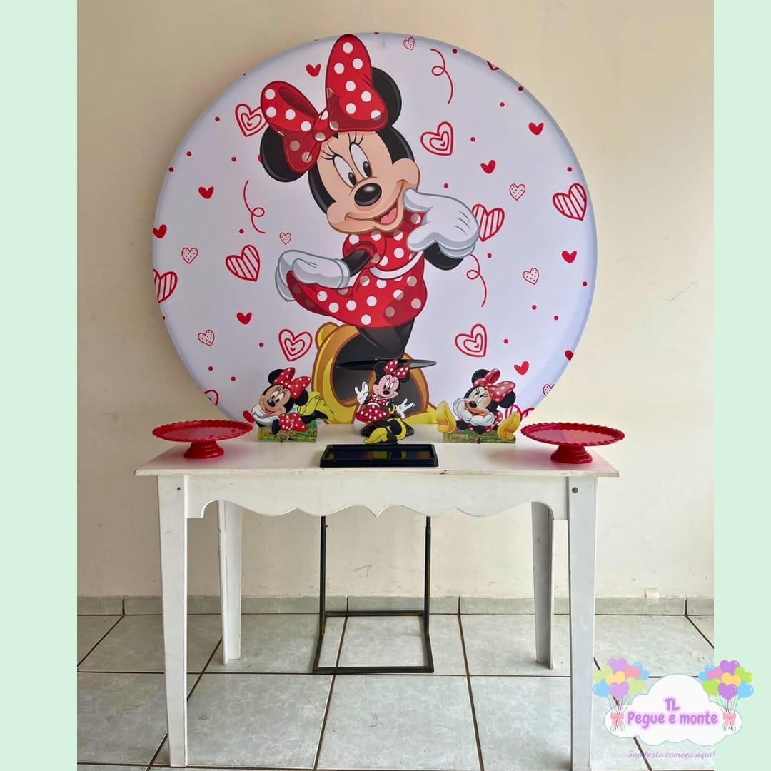 E-Kit Basico Minnie Vermelha - Tl pegue e monte 