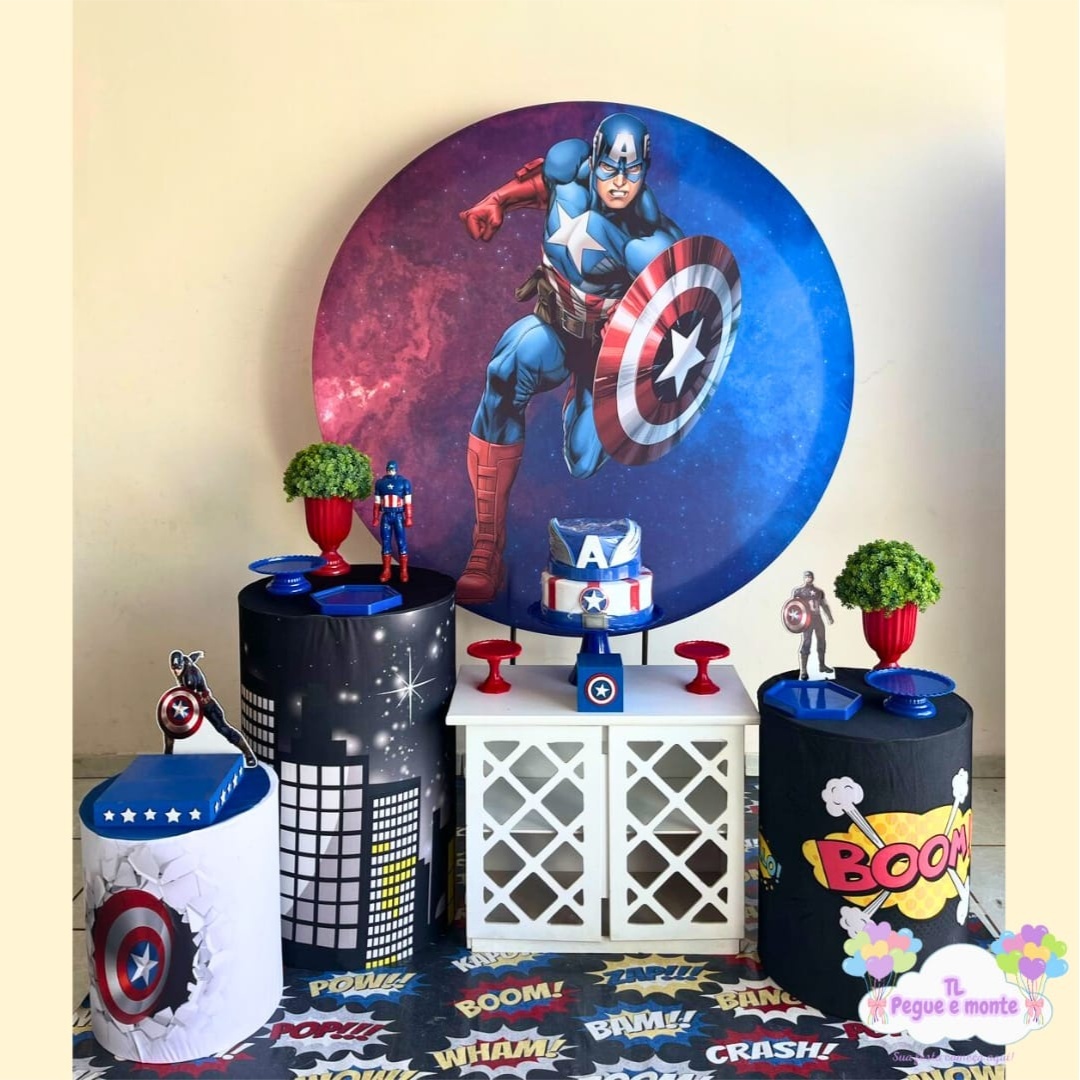 C-Kit Ouro Capitão America - Tl pegue e monte 