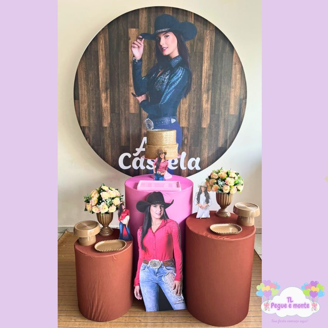 D-Kit Prata Cilindro Ana Castela  - Tl pegue e monte 