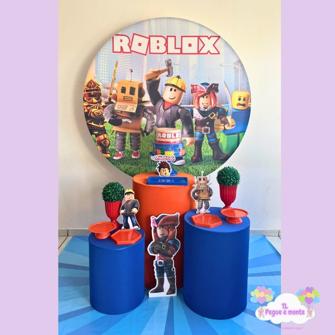 D-Kit Prata Cilindro Roblox Claro  - Tl pegue e monte 