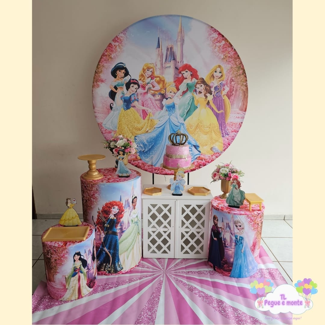 C-Kit Ouro Princesas Castelo - Tl pegue e monte 
