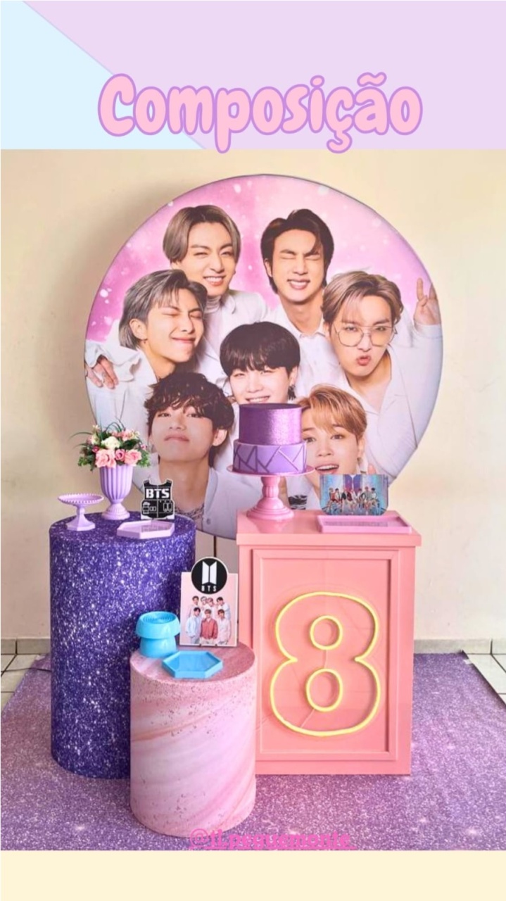 A- Composição Bts Rosa - Tl pegue e monte 