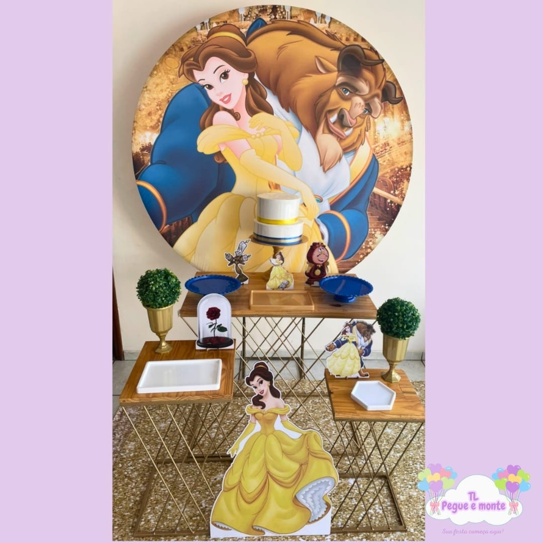 D-Kit Prata Mesa Bela E A Fera  - Tl pegue e monte 