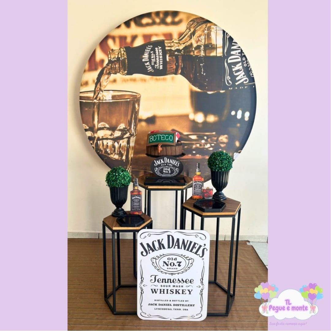 D-Kit Prata Mesa Jack Daniel's - Tl pegue e monte 