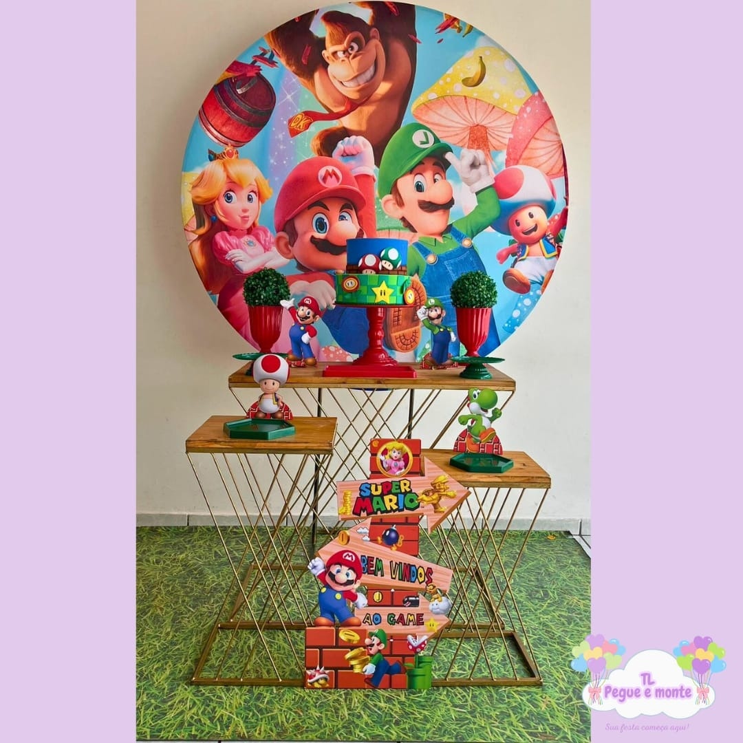 D-Kit Prata Mesa Super Mario - Tl pegue e monte 