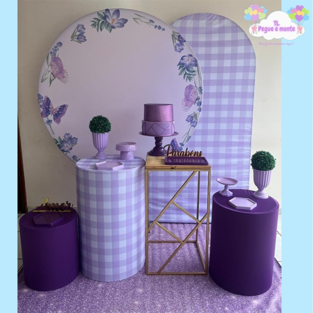 B-Kit Diamante Borboleta Lilas - Tl pegue e monte 