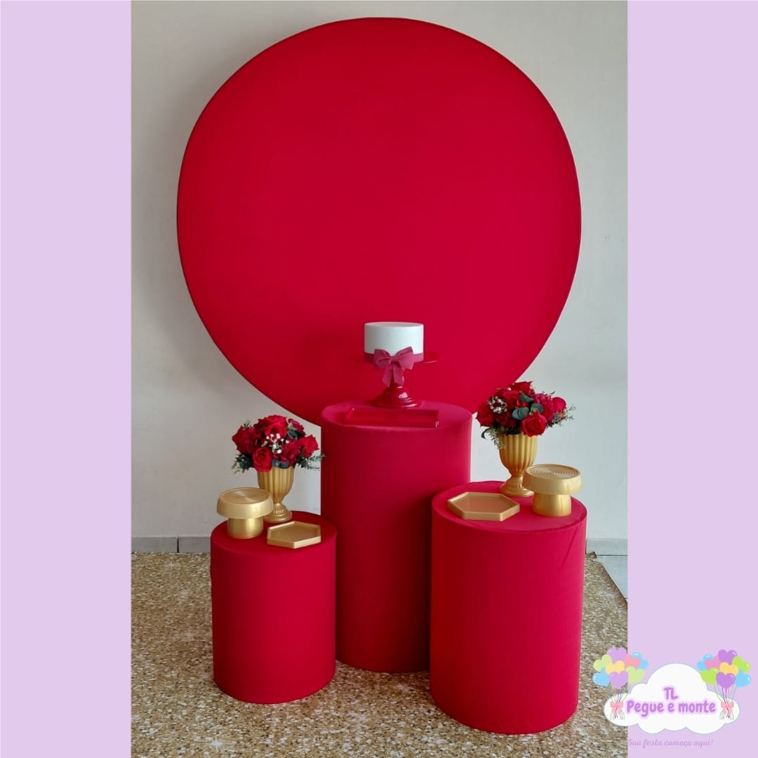 D-Kit Prata Cilindro Vermelho - Tl pegue e monte 