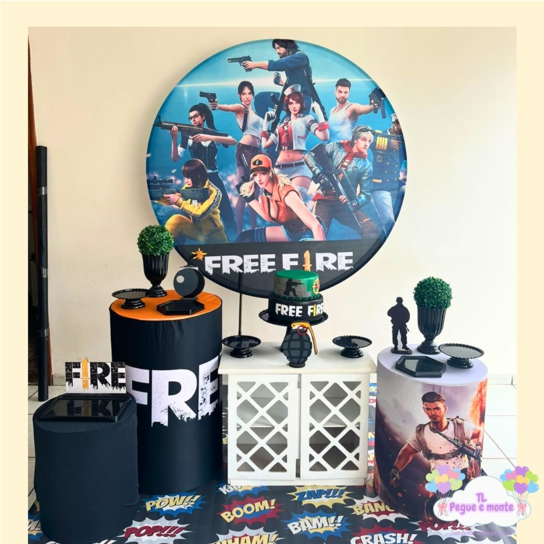 C-Kit Ouro Free Fire - Tl pegue e monte 