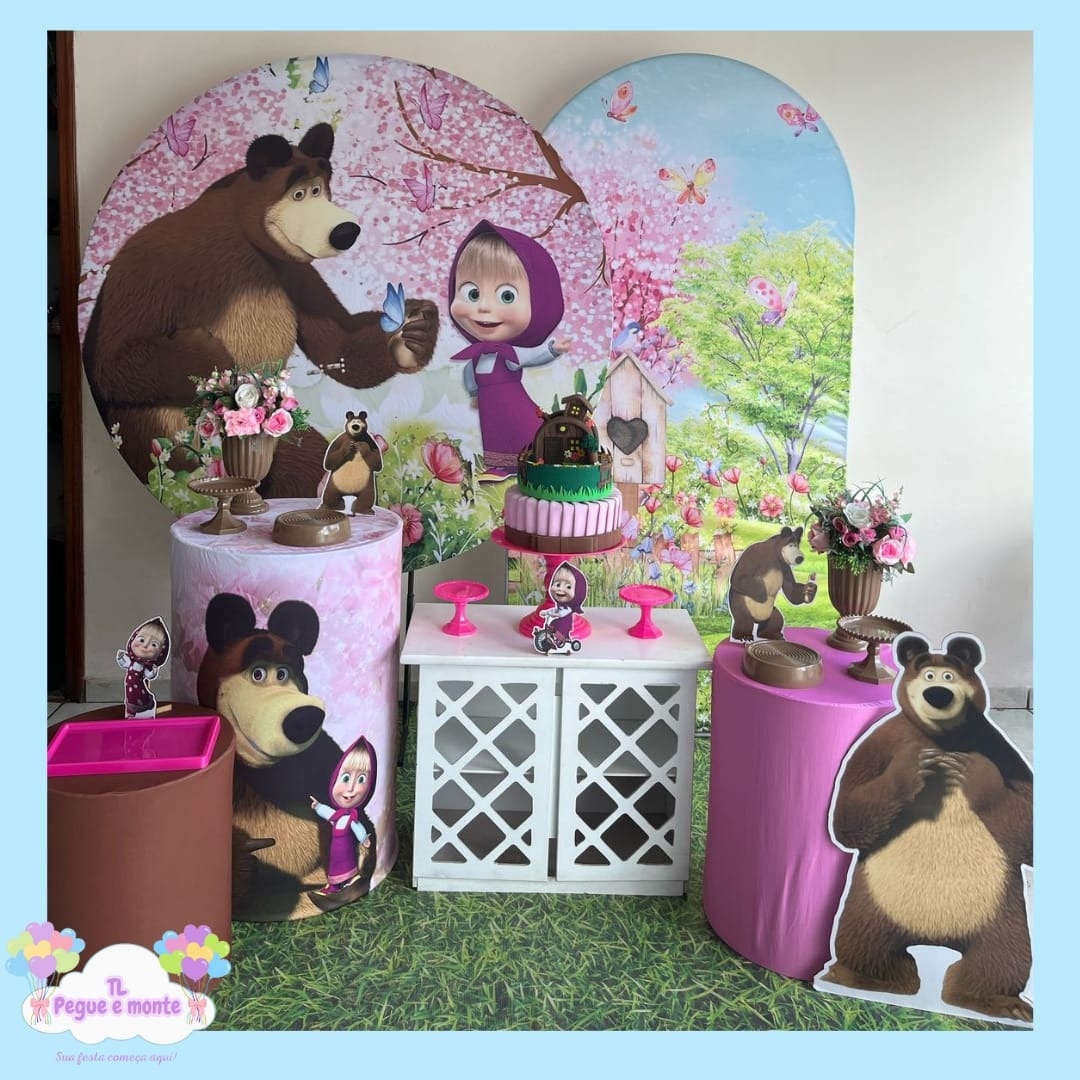 B-Kit Diamante Masha E O Urso - Tl pegue e monte 