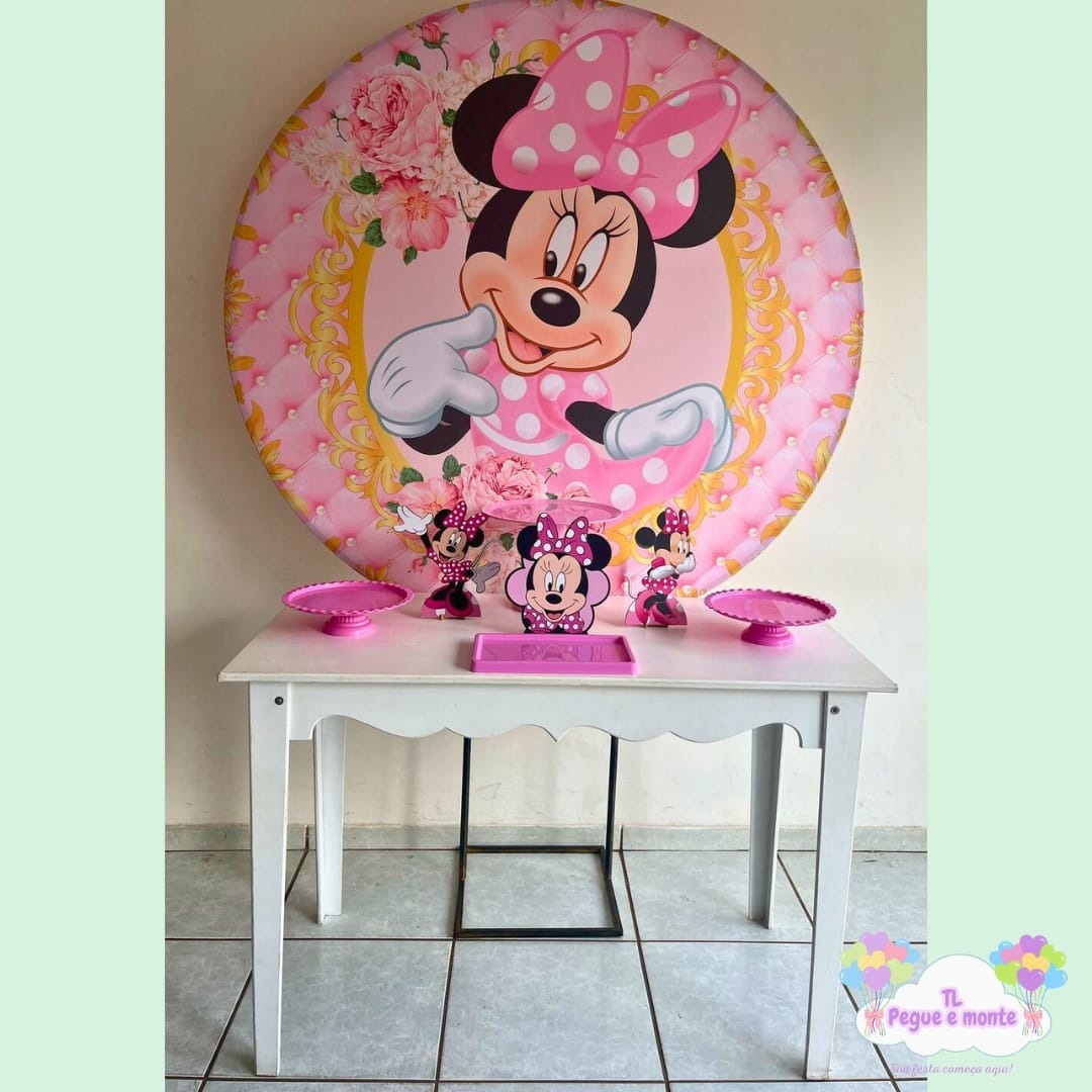 E-Kit Básico Minnie Rosa - Tl pegue e monte 