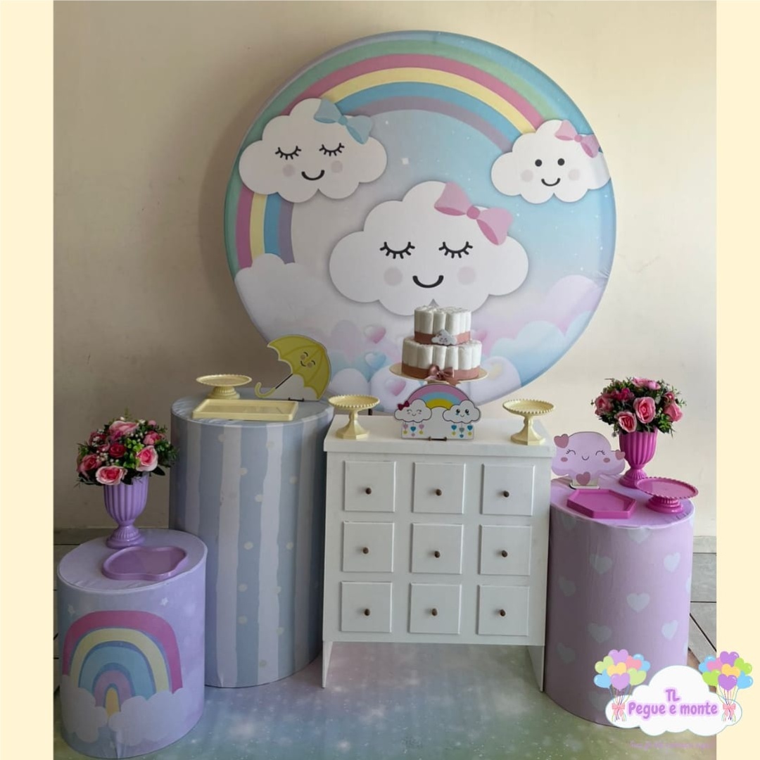 C-Kit Ouro Chuva de Amor Menina  - Tl pegue e monte 