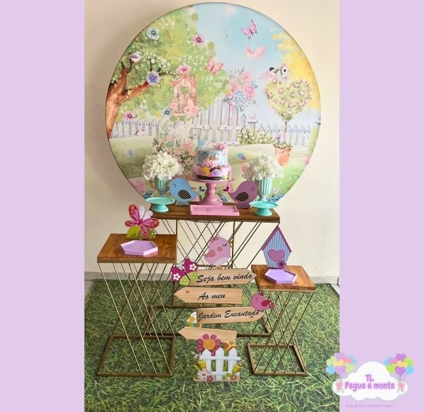 D-Kit Prata Mesa Jardim Cerquinha  - Tl pegue e monte 