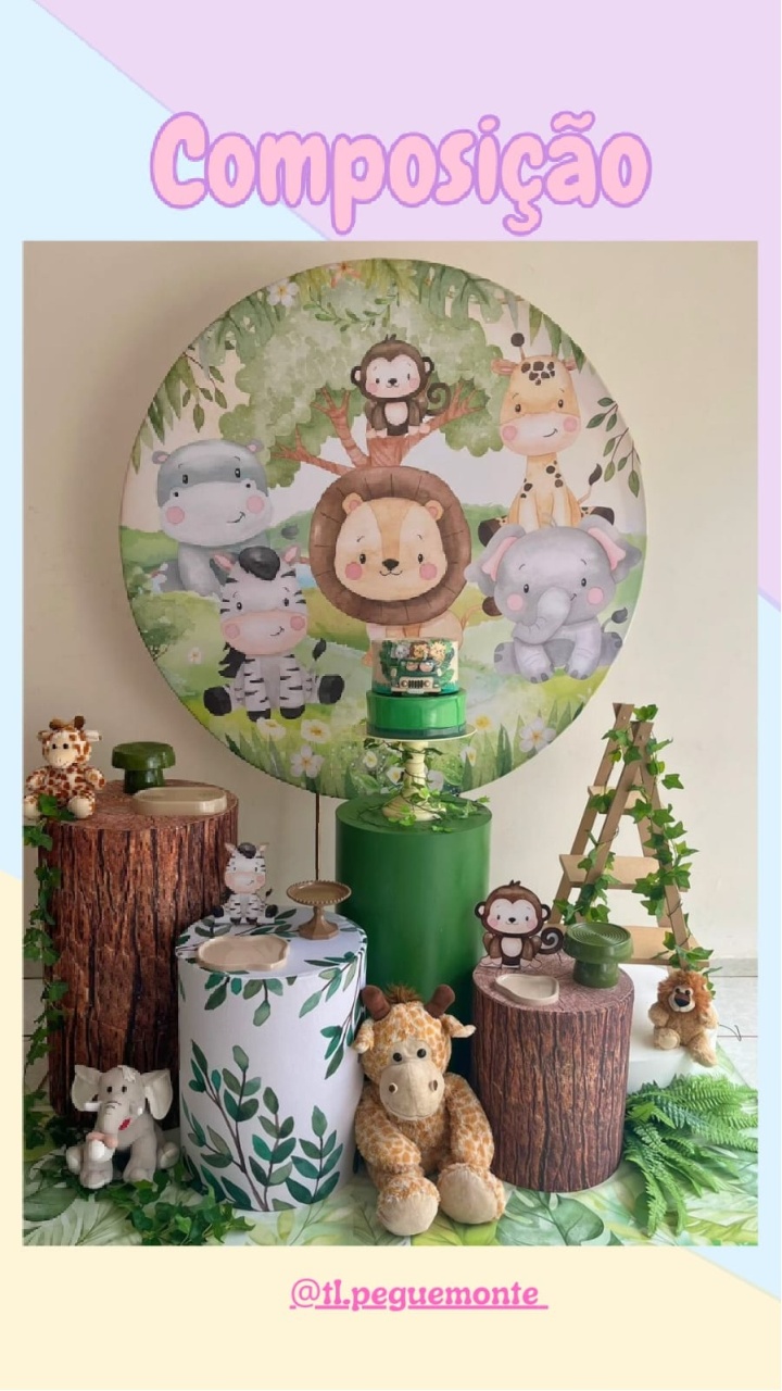 A-Composição Safari Floresta Escadinha - Tl pegue e monte 