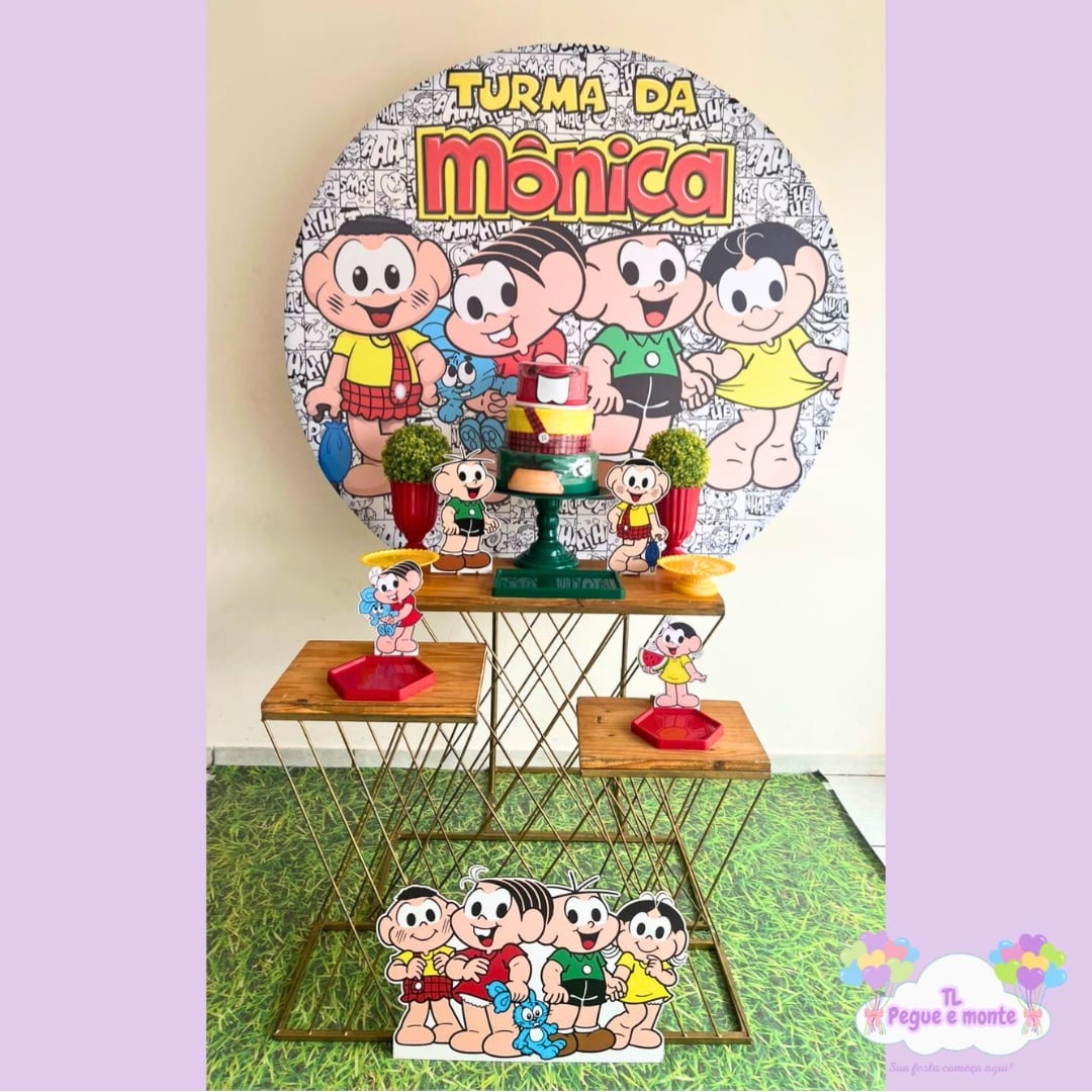 D-Kit Prata Mesa Turma da Monica - Tl pegue e monte 
