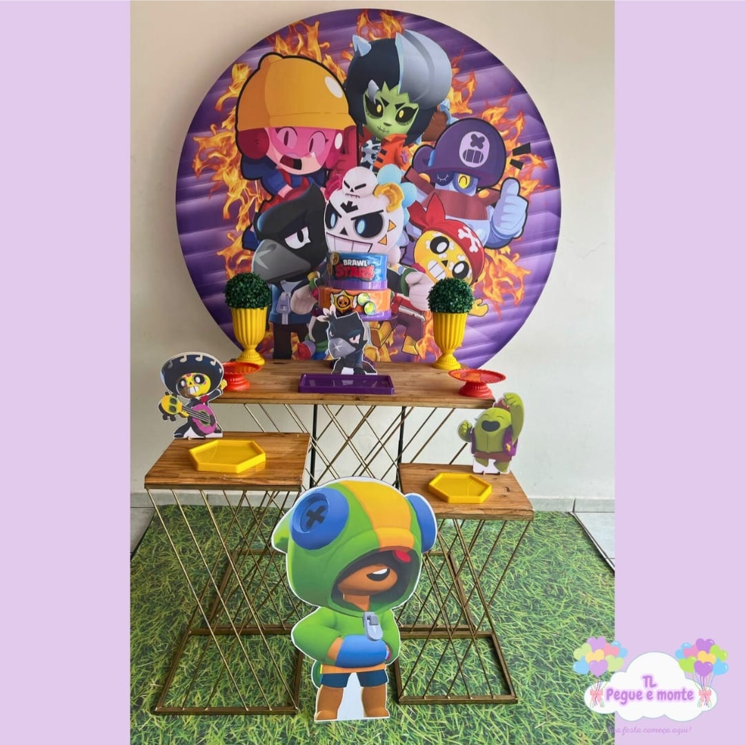 D-Kit Prata Mesa Brawl Stars - Tl pegue e monte 