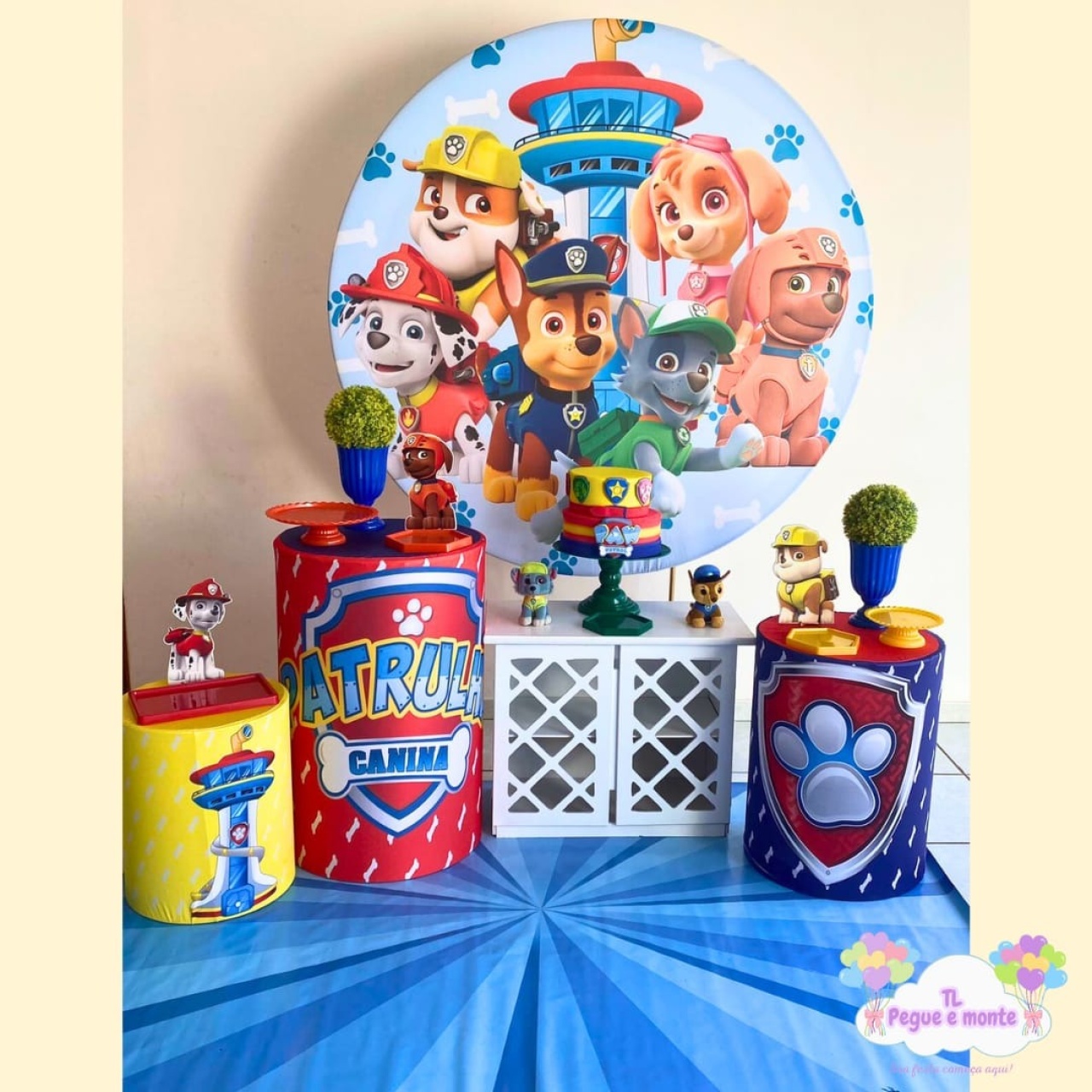 C-Kit Ouro Patrulha Canina Pata - Tl pegue e monte 
