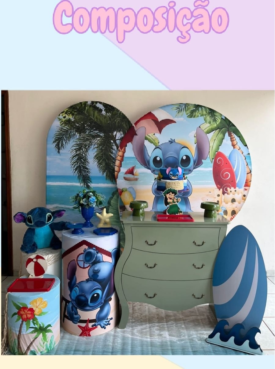 A- Composição Stitch Havaiano  - Tl pegue e monte 