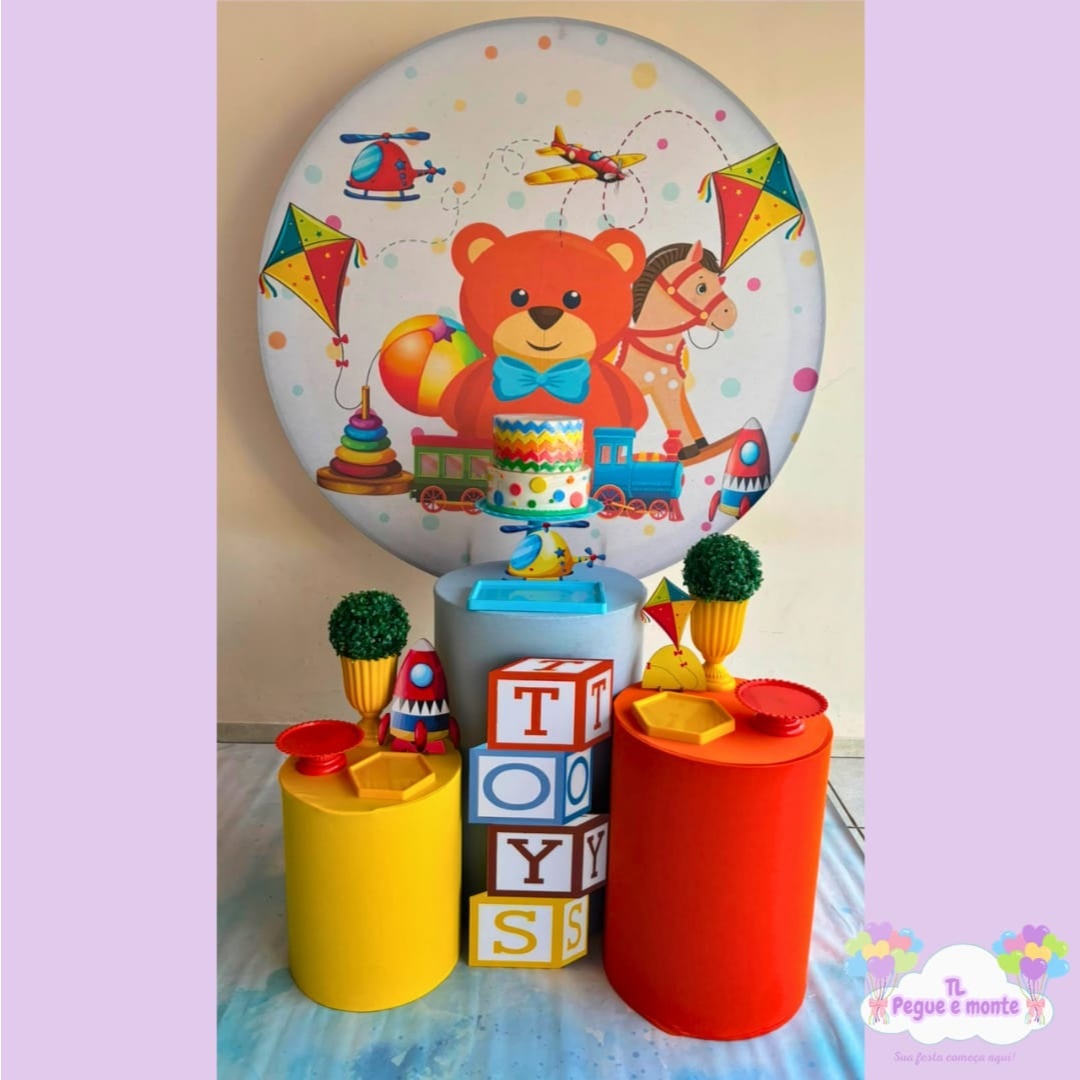 D-Kit Prata Cilindro Brinquedos - Tl pegue e monte 