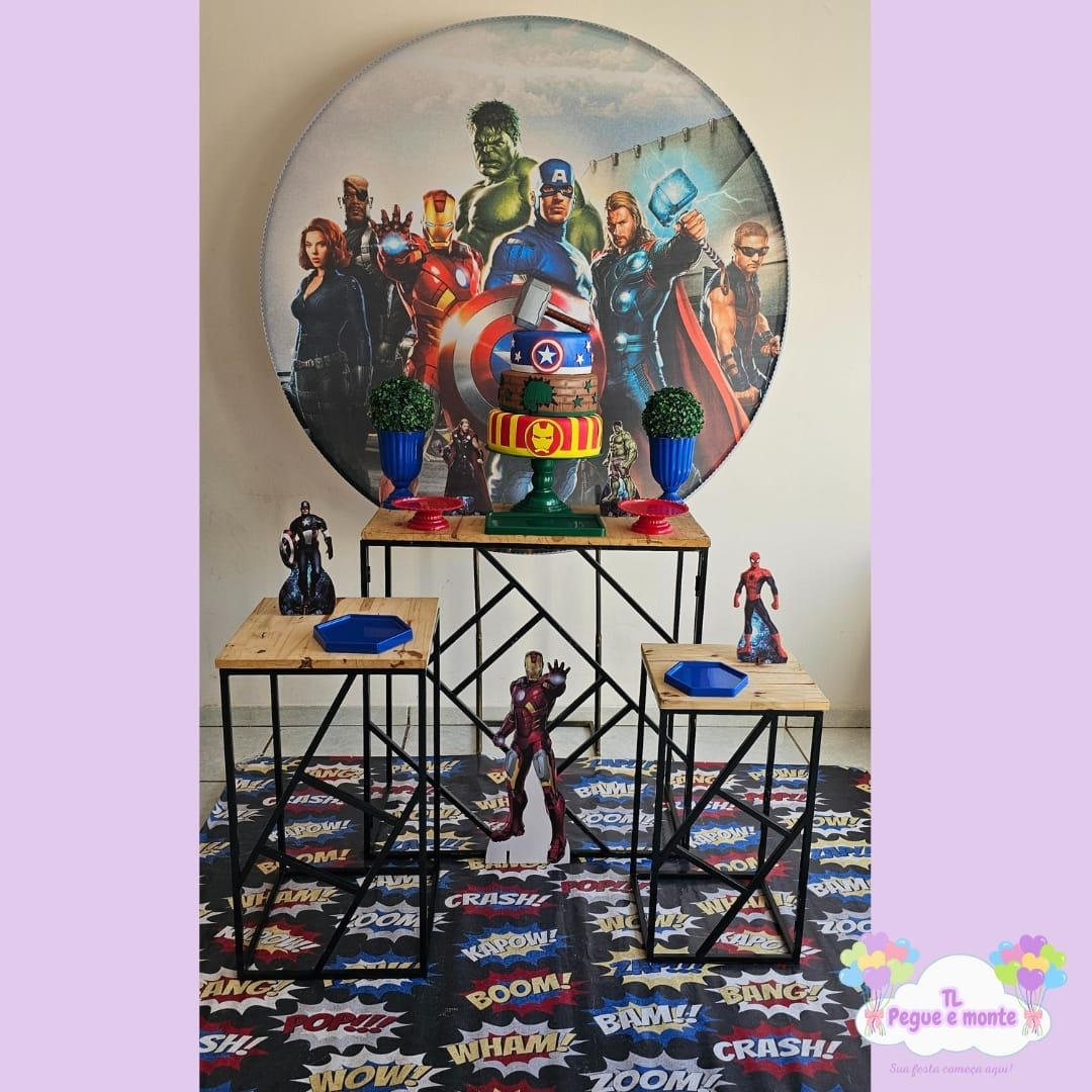 D-Kit Prata Mesa Vingadores - Tl pegue e monte 