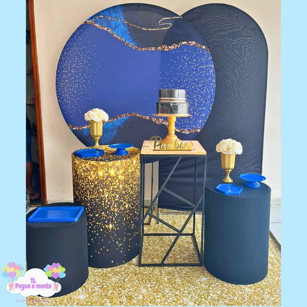 B-Kit Diamante Azul Com Preto  - Tl pegue e monte 