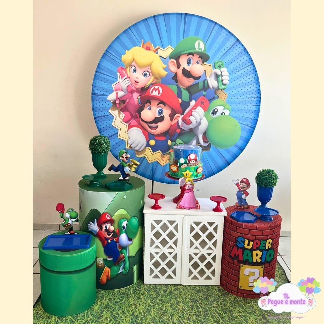 C-Kit Ouro Super Mario Azul  - Tl pegue e monte 