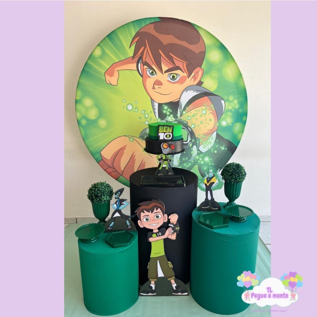 D-Kit Prata Cilindro Ben 10 - Tl pegue e monte 