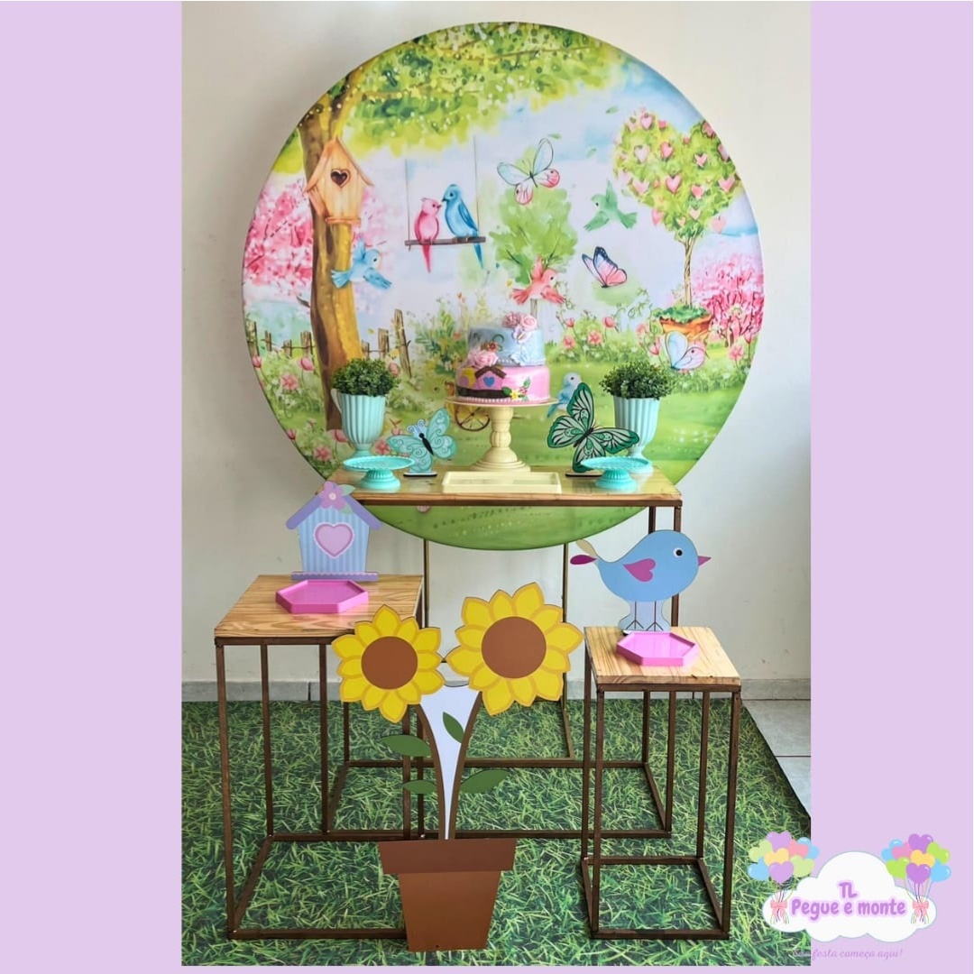 D-Kit Prata Mesa Jardim Encantado - Tl pegue e monte 