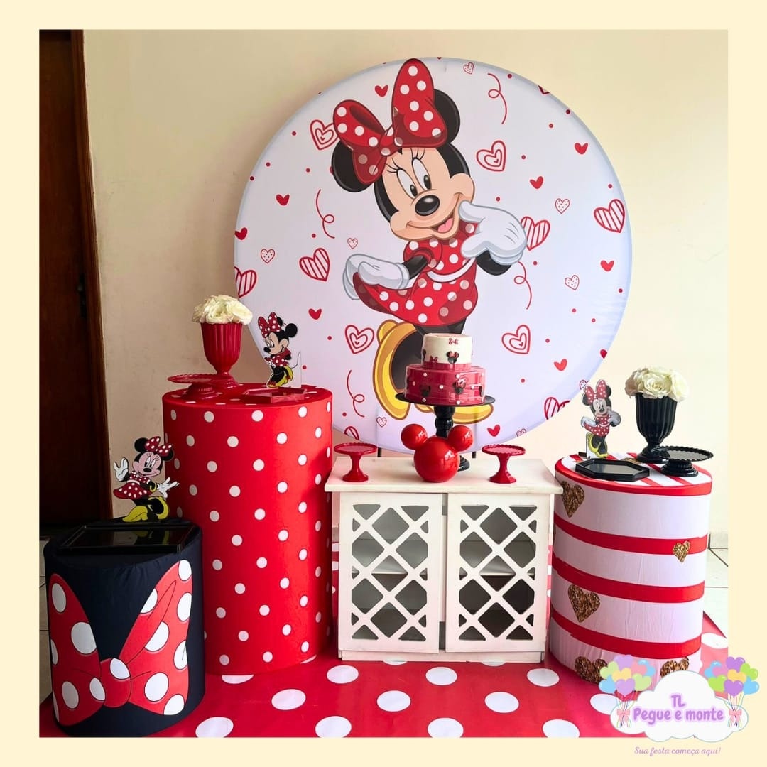 C-Kit Ouro Minnie Vermelha - Tl pegue e monte 