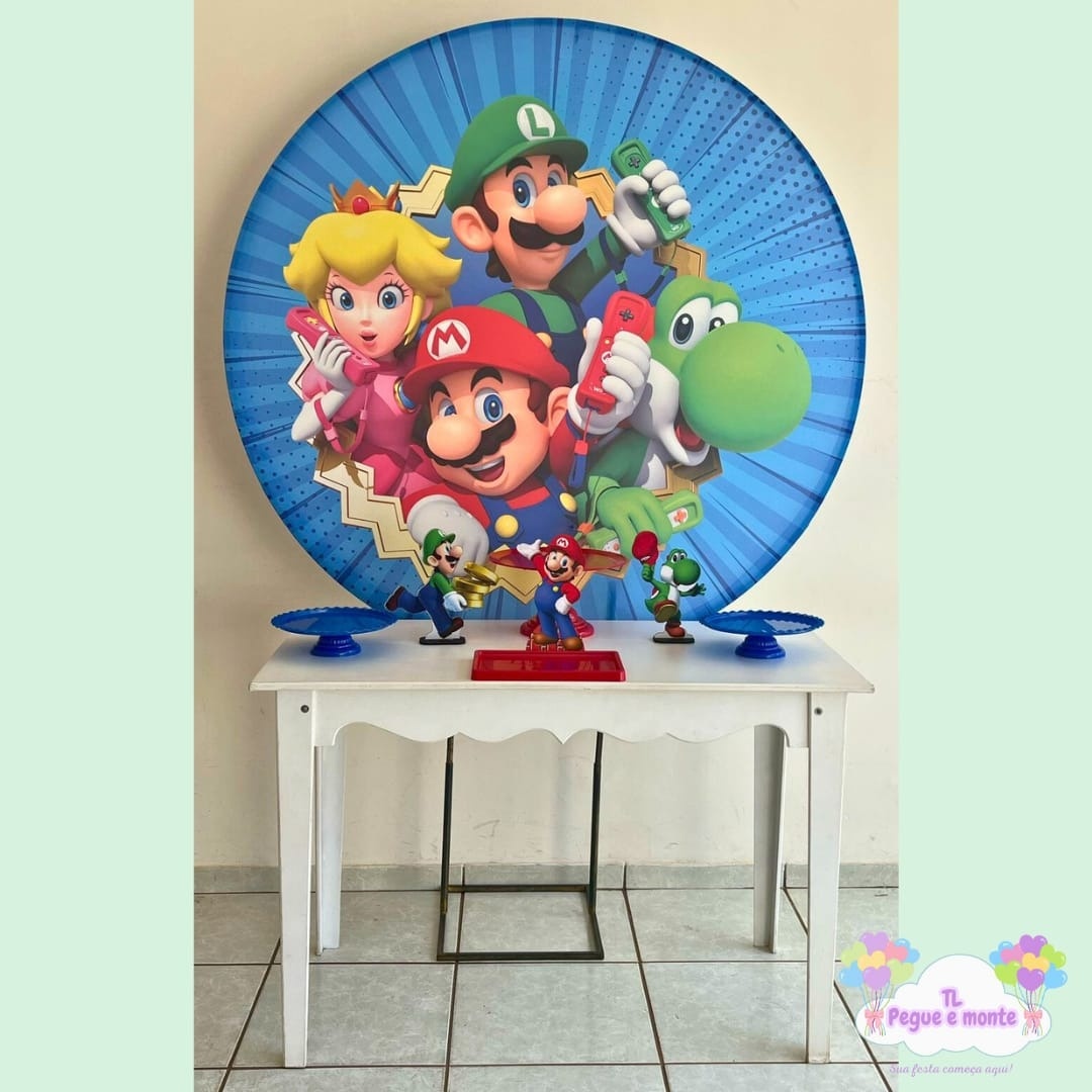 E-Kit Básico Super Mario Azul - Tl pegue e monte 