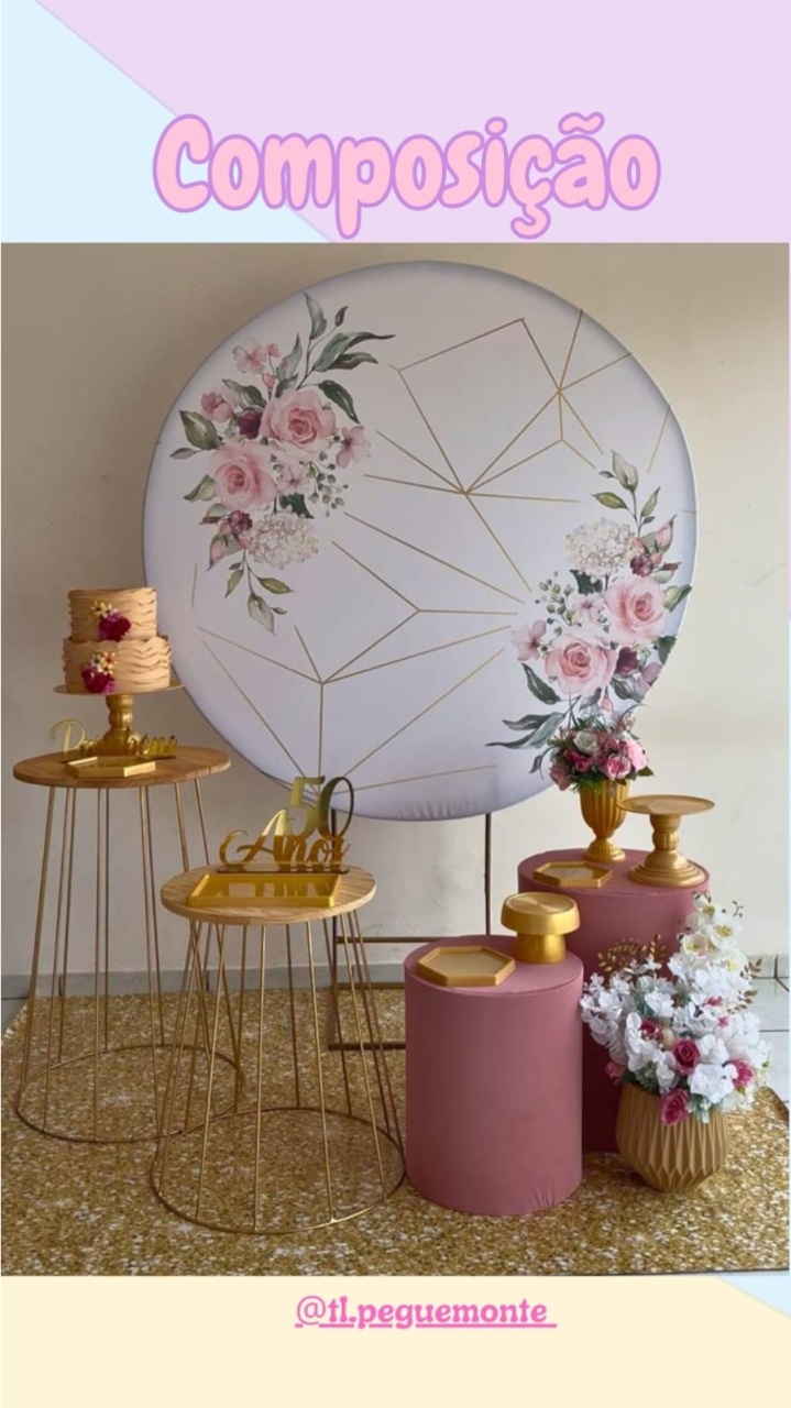 A- Composição Floral Geometrico - Tl pegue e monte 