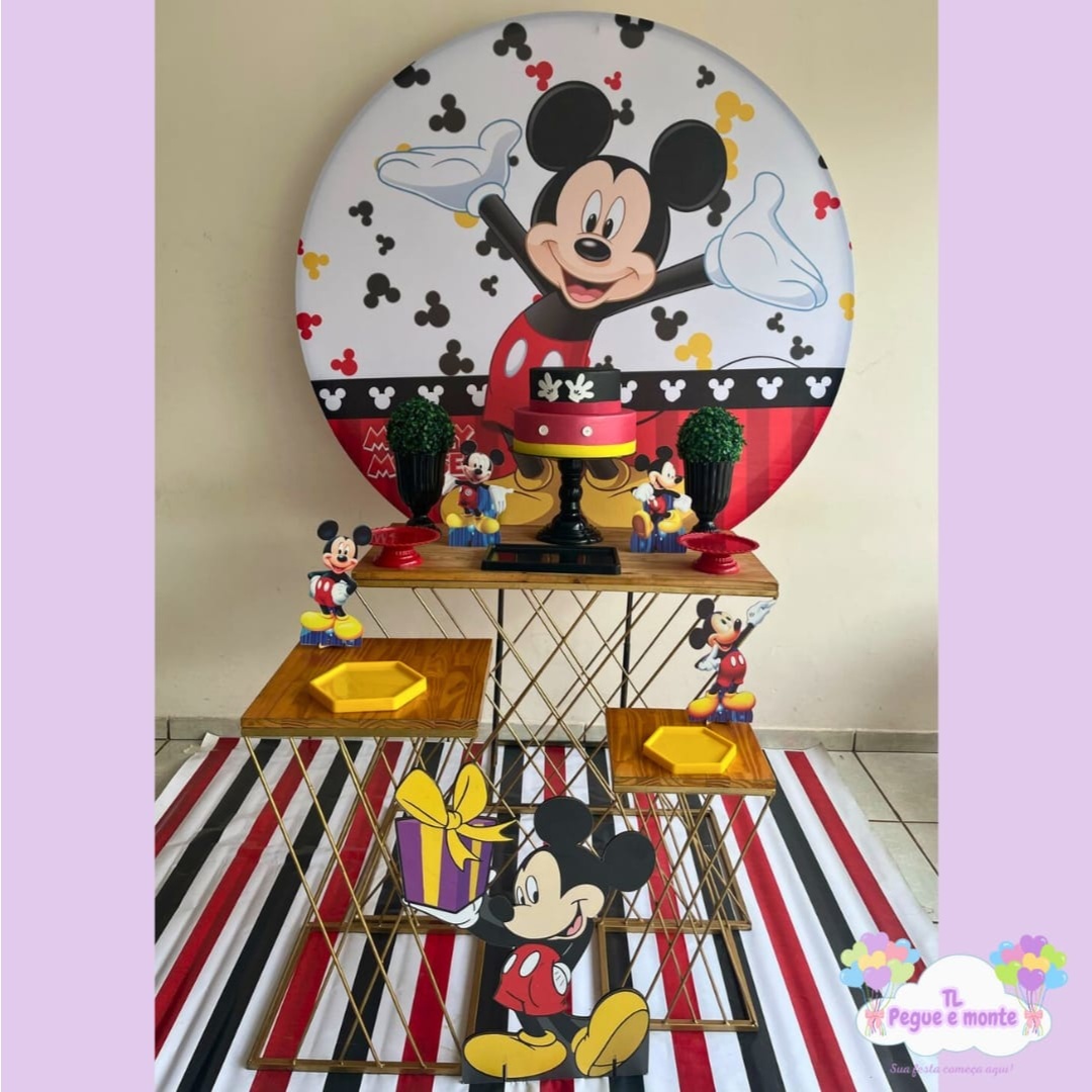 D-Kit Prata Mesa Mickey - Tl pegue e monte 