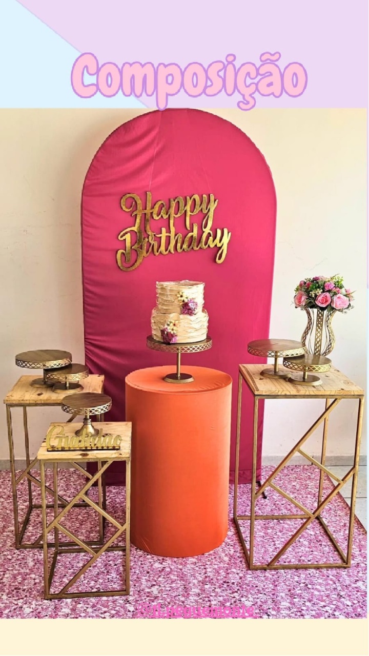 A- Composição Pink Com Laranja Ferro - Tl pegue e monte 