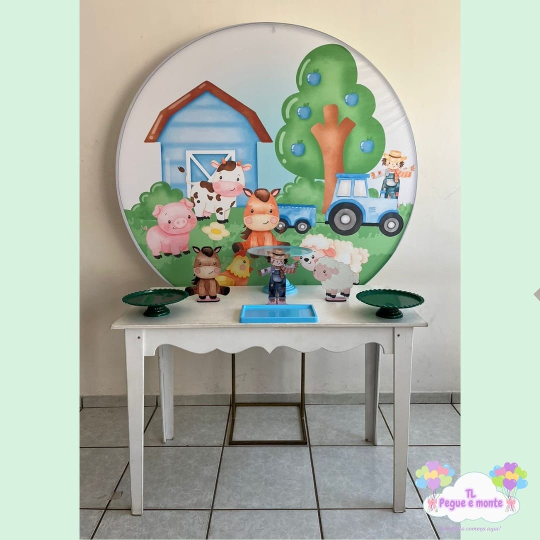 E-Kit Básico Fazendinha Azul - Tl pegue e monte 