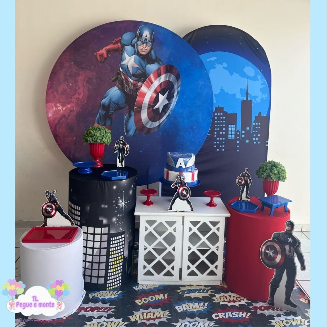 B-Kit Diamante Capitão America - Tl pegue e monte 