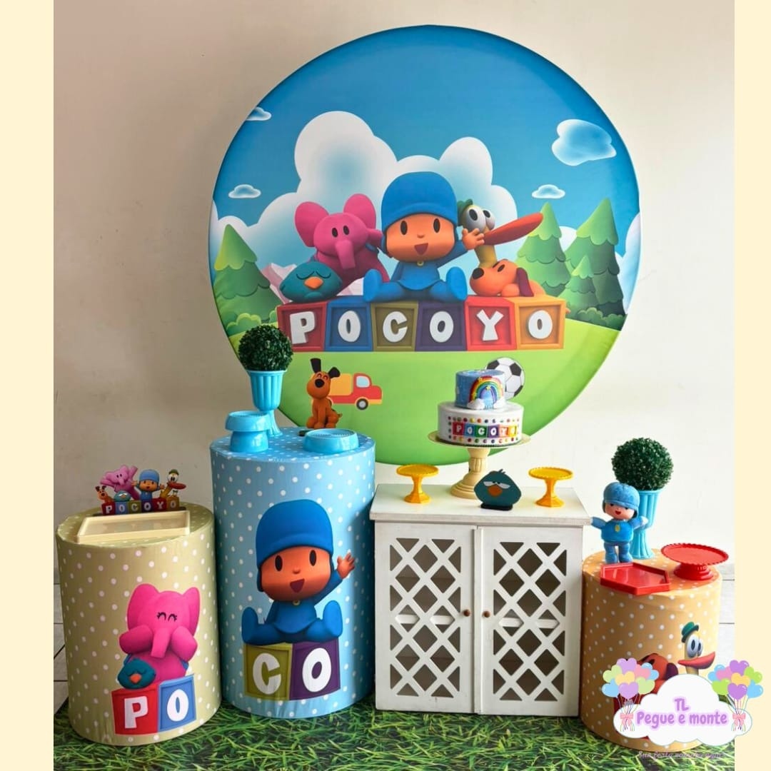 C-Kit Ouro Pocoyo Azul - Tl pegue e monte 