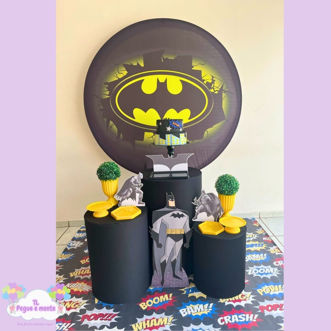 D-Kit Prata Cilindro Batman  - Tl pegue e monte 