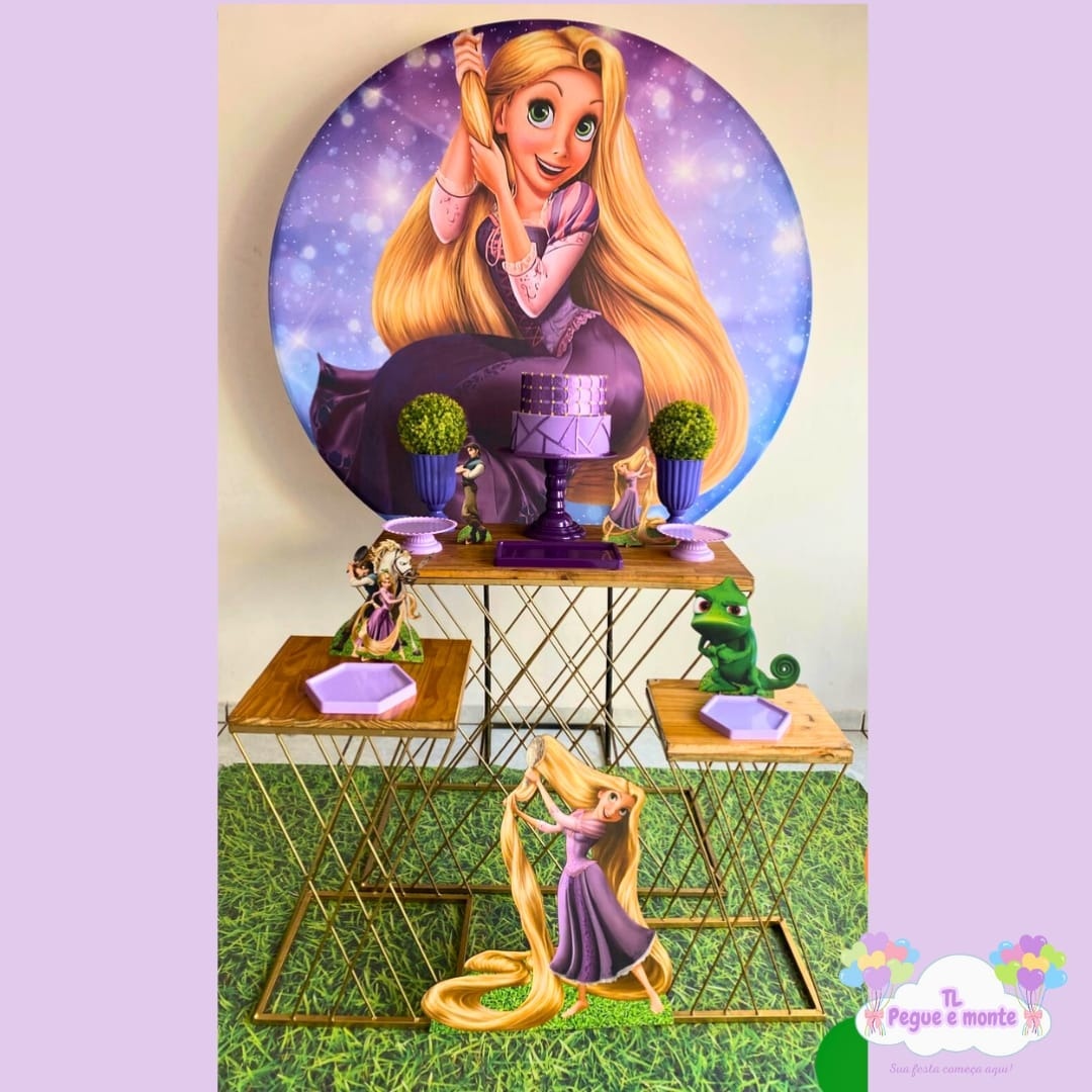 D-Kit Prata Mesa Rapunzel   - Tl pegue e monte 