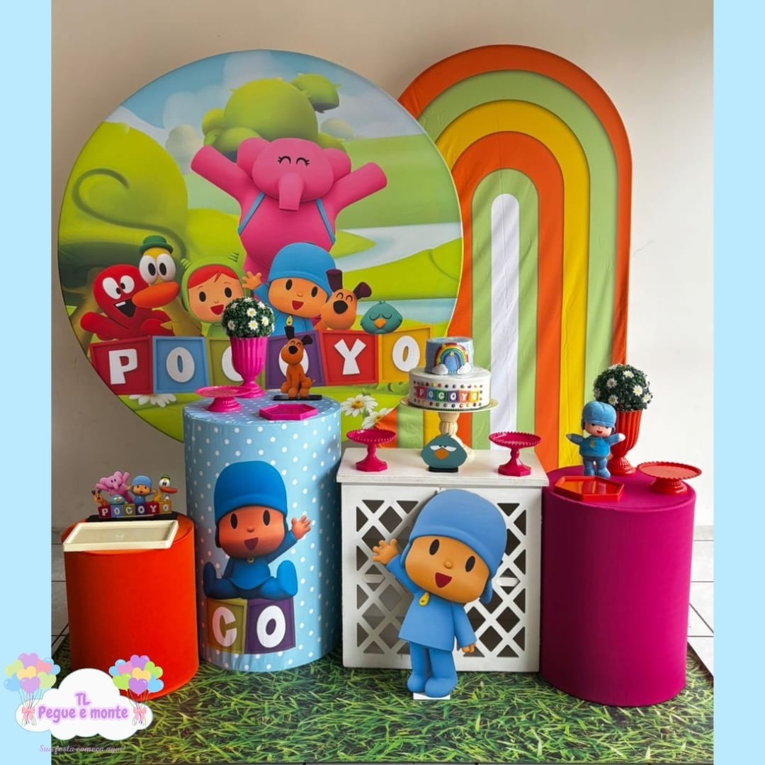 B-Kit Diamante Pocoyo Rosa - Tl pegue e monte 