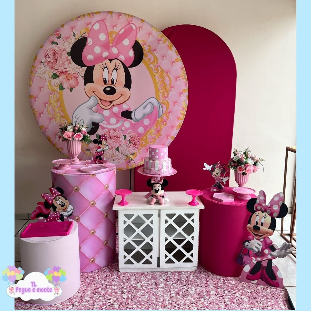B-Kit Diamante Minnie Rosa   - Tl pegue e monte 