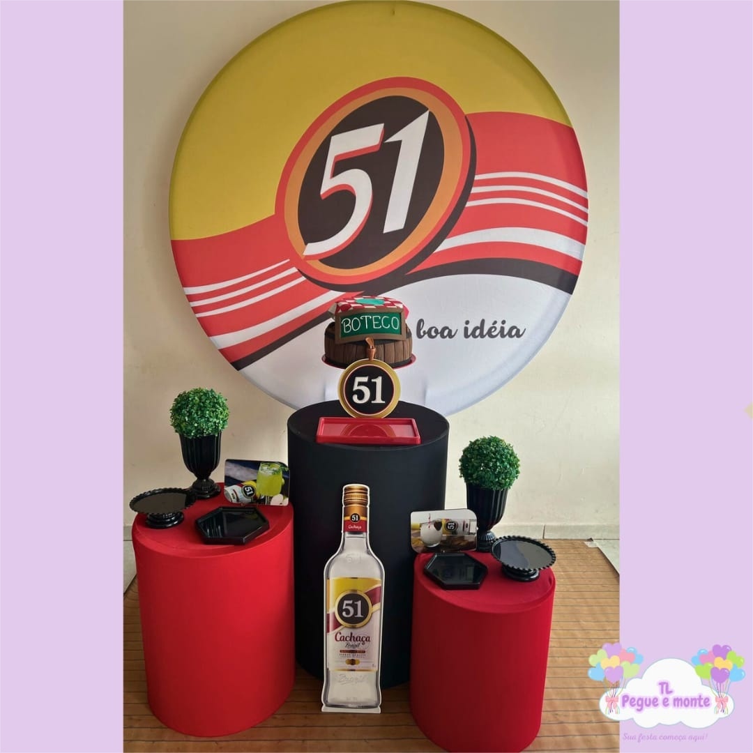 D-Kit Prata Cilindro Cachaça 51 - Tl pegue e monte 